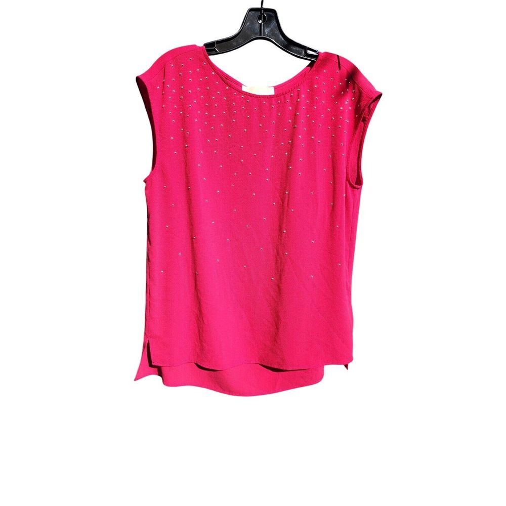 Michael Kors Fuchsia Studded Womens Sleeveless Top Size M